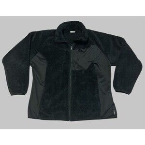 Columbia Fuzzy Fleece Full Zip Jacket Women’s Plus Size 2X Black Style 1558902